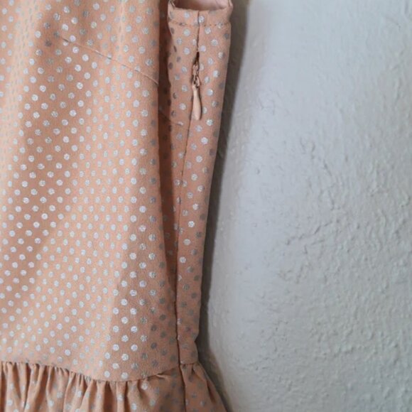 Comme toi - Peach Peter Pan Collared Dress Medium - Picture 5 of 5